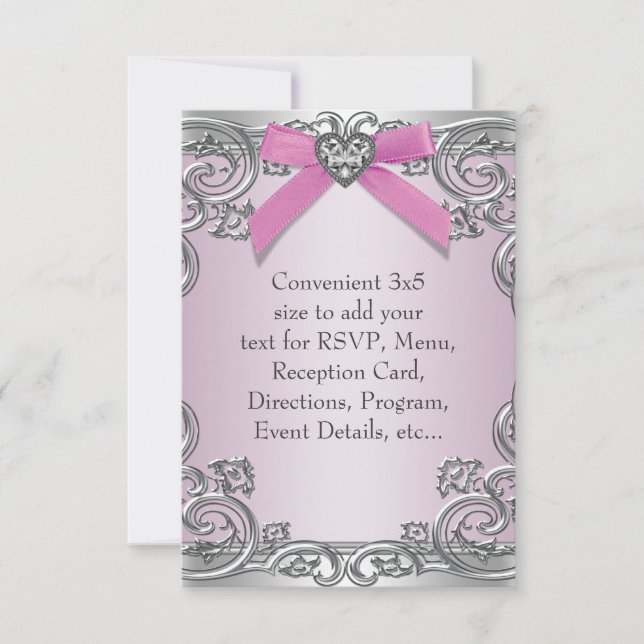 RSVP Cor-de-Rosa para Todos os Fins (Frente)