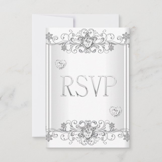 RSVP Corações de Diamante Prata 2 (Frente)