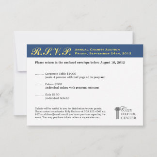 RSVP corporativo de evento de gala comercial amare
