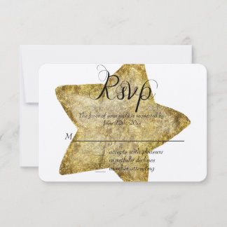 RSVP da Estrela de Glam Dourada