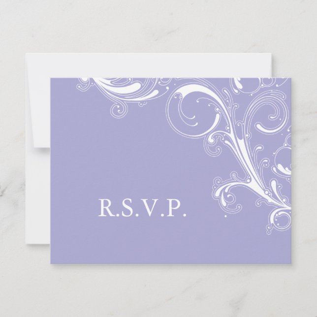 RSVP da Lavanda do Swirl Filigree (Frente)