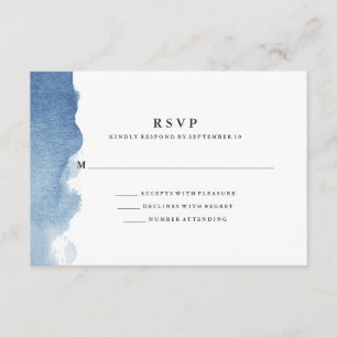 RSVP de Abertura de Cor Azul Moderna Minimalista