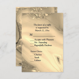 RSVP de Agatos de Marble Elegante Dourado com Opçõ
