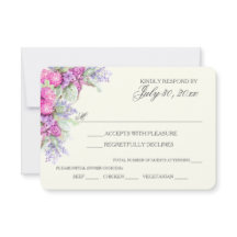 RSVP de Aquarela do Buquê de Casamento