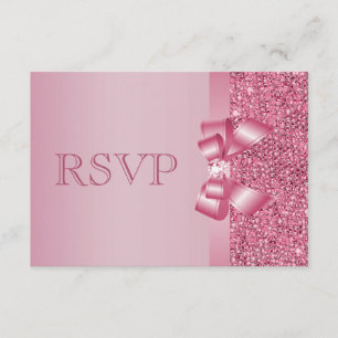 RSVP de Arco e diamante de sequências impressas co
