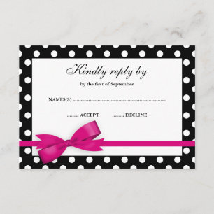 RSVP de Arco rosa e preto