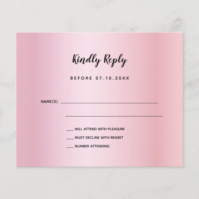 RSVP de arco roxo rosa de aniversário de orçamento (Frente)