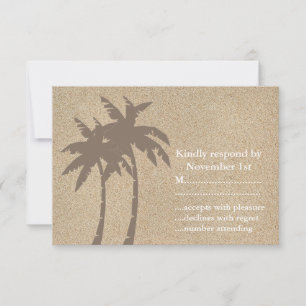 RSVP de Areia de Palm Trees & Beach