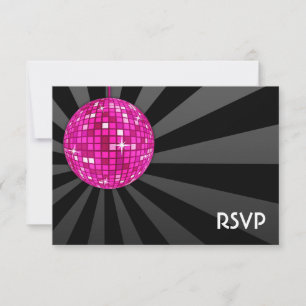 RSVP de Bola de Disco Rosa