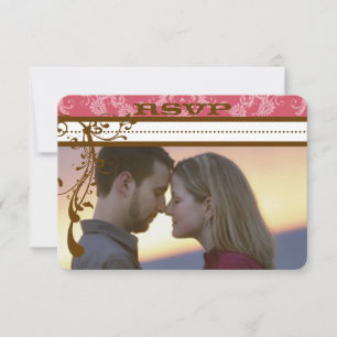 RSVP de candelabro castanho rosa e chocolate