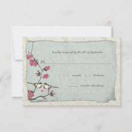 RSVP de Carinho de Cerejeira Rosa e Azul