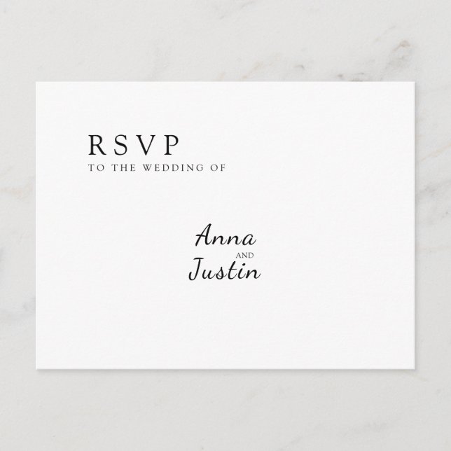 RSVP de Cartão Postal (Frente)