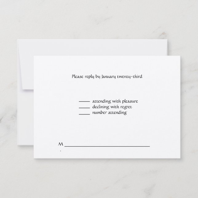 RSVP de casamento (Frente)