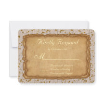 RSVP de Casamento Antiquado de Sparkle Papyrus