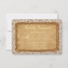 RSVP de Casamento Antiquado de Sparkle Papyrus