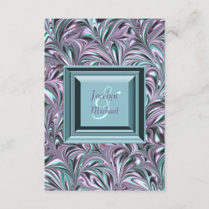 RSVP de Casamento Azul de lavanda e Teal