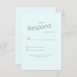 RSVP de Casamento Azul de Palma Tropical