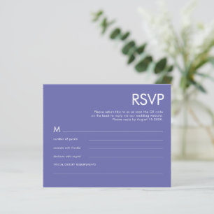 RSVP de Casamento Azul do Código QR Simples de Orç