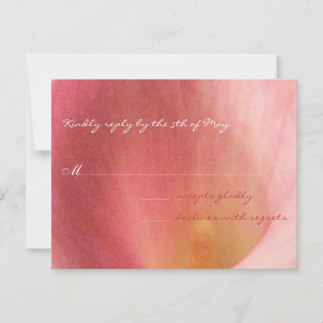 RSVP de Casamento Bela Elegante Cala Lily (Frente)