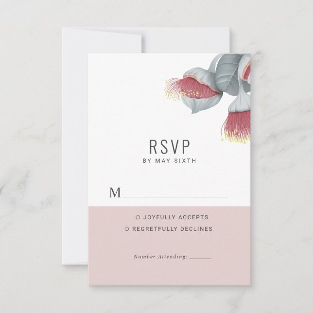 RSVP de Casamento Botânico Minimalista (Frente)