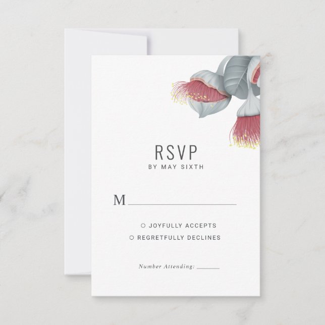 RSVP de Casamento Botânico Minimalista (Frente)