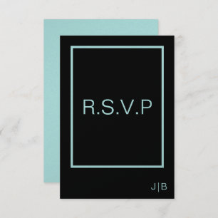 RSVP de Casamento, CARTÃO preto e branco
