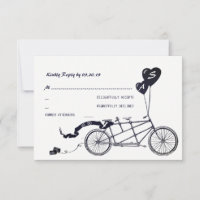 RSVP de Casamento Casual Romântico da Bicicleta Ta