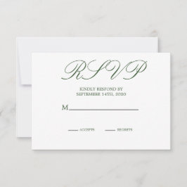 RSVP de Casamento Chic Floral Moderno Elegante