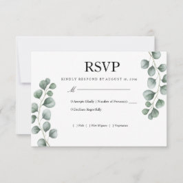 RSVP de Casamento com Eucalipto Verdejante