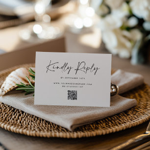 RSVP de Casamento com Script Minimal Moderno e Fai