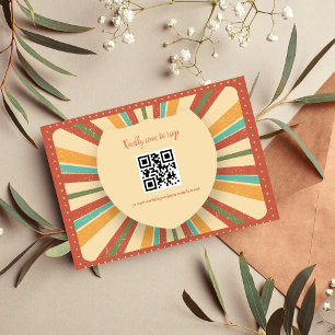 RSVP de Casamento com Tons Suaves e Tema Retro Gro