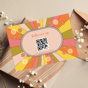 RSVP de Casamento com Tons Suaves e Tema Retro Gro