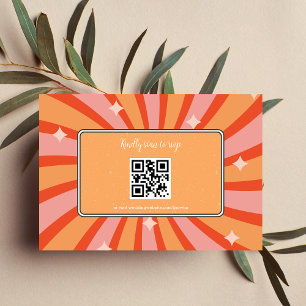 RSVP de Casamento com Tons Suaves e Tema Retro Gro