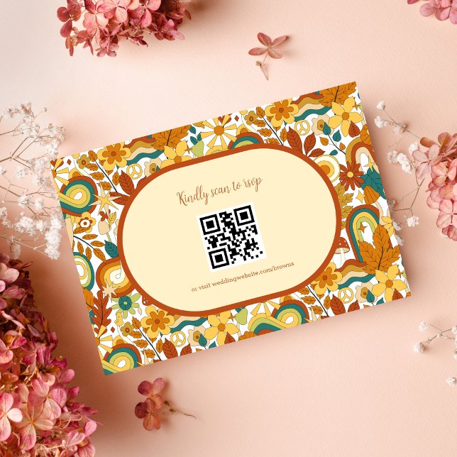RSVP de Casamento com Tons Suaves e Tema Retro Gro (Criador carregado)