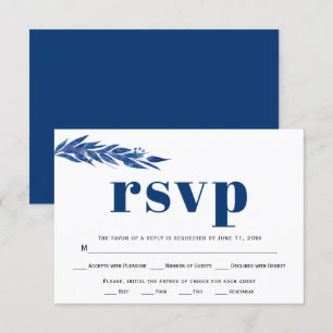 RSVP de casamento da escolha da farinha de ramific
