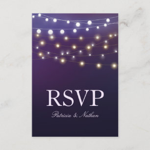RSVP de Casamento da Noite de String Light