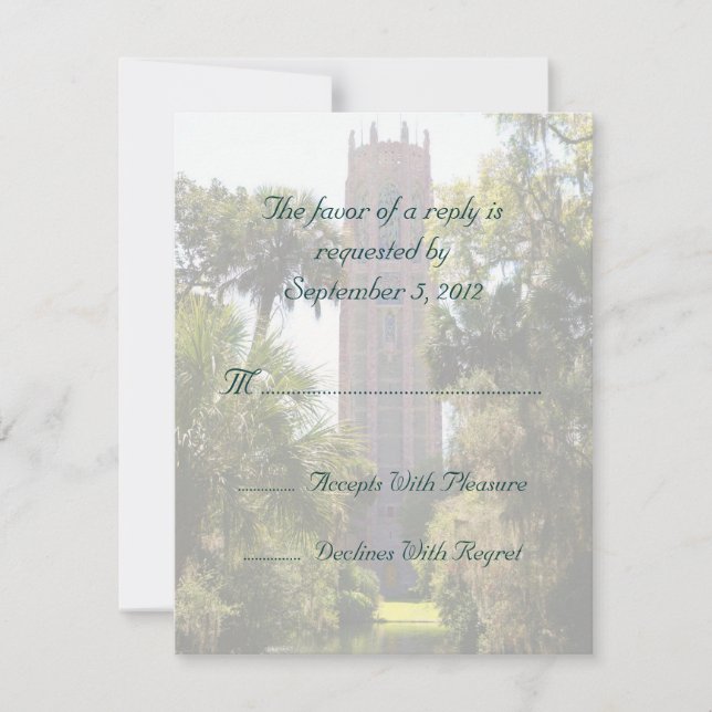 RSVP de Casamento da Torre Bok Personalizado (Frente)