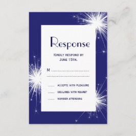 RSVP de Casamento de 4 de julho (azul)