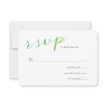 RSVP de Casamento de Aquarela de Amor Puro / Branc