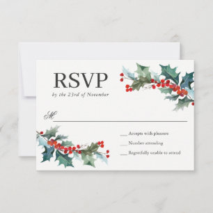 RSVP de Casamento de Aquarela de Greenery Greenery