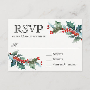 RSVP de Casamento de Aquarela de Greenery Greenery