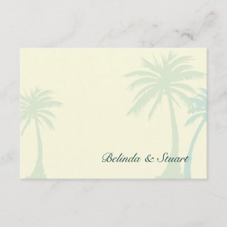 RSVP de Casamento de Árvore de Palma Verde - sem f