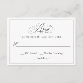 RSVP de Casamento de Assuntos Elegantes
