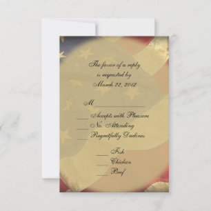 RSVP de Casamento de Bandeira Americana
