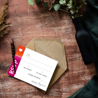 RSVP de Casamento de Bandeiras Lésbicas Românticas