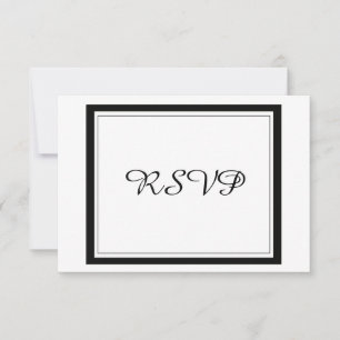 RSVP de Casamento de Borda Negra Clássica