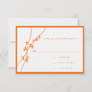 RSVP de Casamento de Branqueamento de Flores Selva