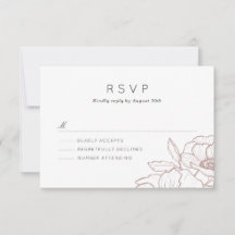 RSVP de Casamento de Buquê Anemone