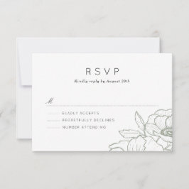 RSVP de Casamento de Buquê Anemone