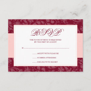 RSVP de Casamento de Cabeça de Cabeça-de-Chuva e D